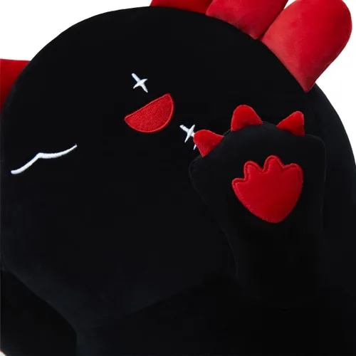 Vista 3 de Almohada larga de ajolote de peluche para abrazar, regalo para niños y niñas (negro, 19.6 pulgadas)