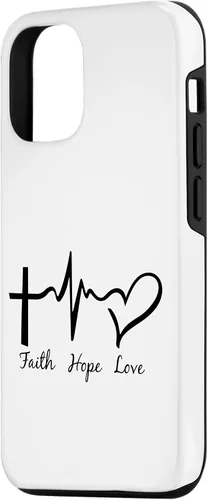 Vista 2 de Funda para iPhone 12/12 Pro Faith Hope & Love Christians