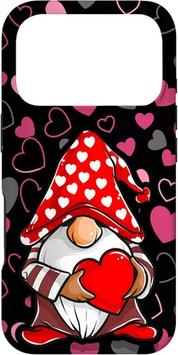 Vista 30 de Cute Gnome Valentine Heart Pattern Cozy Love Design Case for iPhone 17