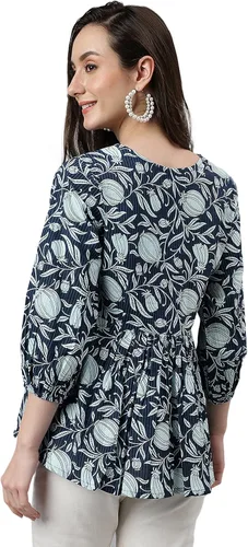 Vista 7 de Janasya Blusa tipo túnica para mujer