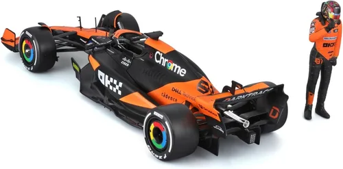 Vista 6 de Bburago 1:24 2024 Carrera McLaren MCL38 con figura, Piastri #81
