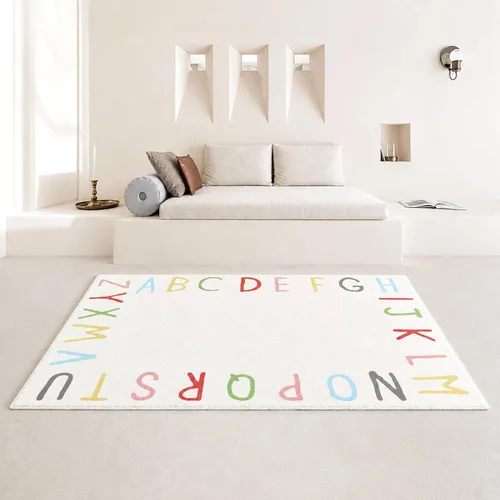 Vista 7 de SHIPKEY Alfombra de juego del alfabeto para niños, alfombra grande y suave Alphabet