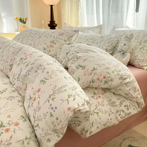 Vista 13 de Nayoroom - Juego de funda de edredón con diseño floral vintage, tamaño Beige Floral