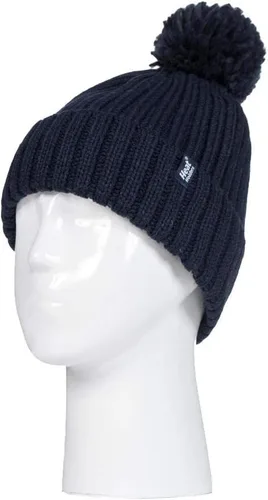 Vista 3 de HEAT HOLDERS - Sombrero térmico de invierno con forro polar grueso para mujer con pompón