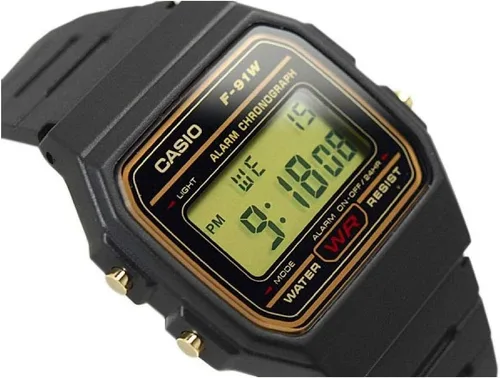 Vista 3 de Casio Reloj F91WG-9 para hombre, Negro -, Digital
