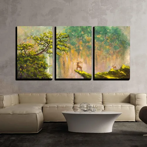 Vista 15 de wall26 - Arte de pared en lienzo de 3 piezas, delfín y león marino bajo el agua sobre fondo del océano mirándote - Arte moderno para el hogar