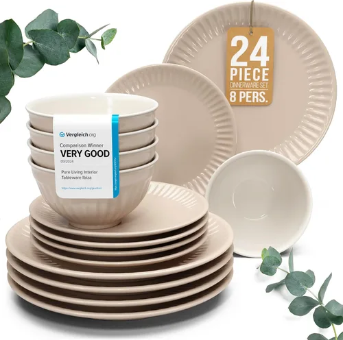 Vista 40 de Juego de vajilla de gres para 4 personas 12 piezas – Juego de platos y cuencos negros mate – Apto para lavavajillas, microondas y resistente a