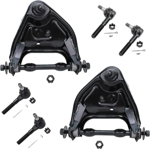 Vista 150 de Detroit Axle - Kit de extremo delantero para Chrysler 300 Dodge Charger 2011-2023 Challenger, 2 Lower Rearward Control Arms 2 Outer Tie Rods 2