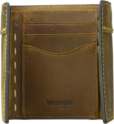 Vista 4 de Wrangler Cartera triple de cuero para hombre