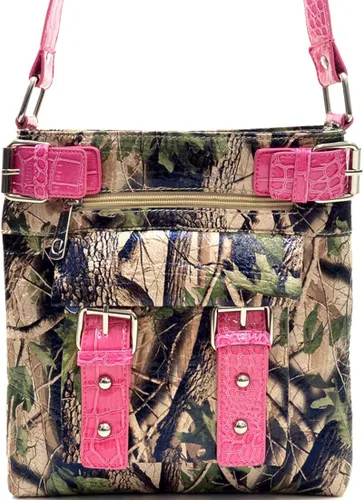 Vista 2 de Bolso de mensajero de camuflaje occidental con cartera a juego