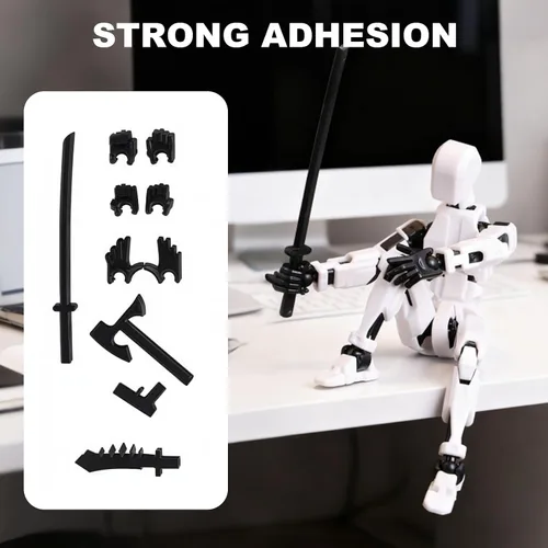 Vista 6 de Juego de Figuras de Acción T13 – (Ensambladas) Figura de Acción Impresa en 3D, Figura de Acción Titan 13, Muñeco Móvil Multiarticulado 13, Figura
