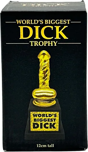 Vista 2 de Island Dogs Trofeo divertido de la novedad de la polla más grande del mundo – Divertido regalo de humor para adultos, premio de estatua de plástico