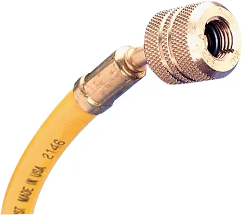 Vista 2 de Mastercool 45962 96" R-12 Amarillo Manguera con accesorios de apagado automático