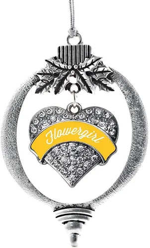 Vista 138 de Inspired Silver - Adorno con dije de hermana gemela - Adornos navideños de plata con circonitas cúbicas