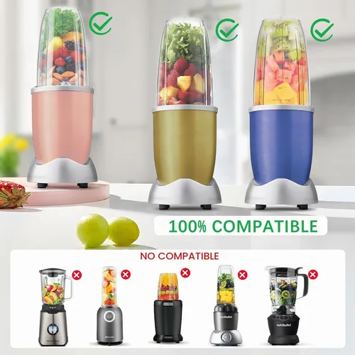 Vista 7 de PODCAY Piezas de repuesto para licuadora Nutribullet, tazas de 32 onzas y 24 onzas con cuchilla extractora de repuesto, compatible con licuadoras