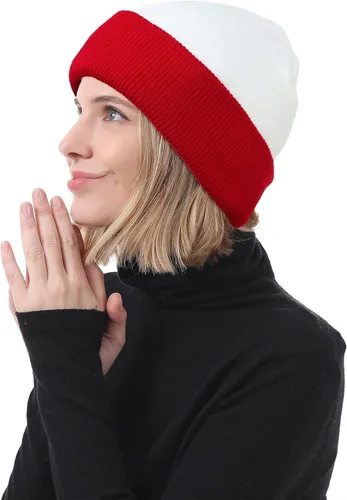 Vista 76 de American Trends Gorro para hombre y mujer, gorro de punto suave y lindo con diseño de calavera