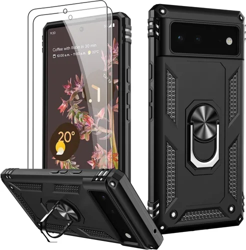 Vista 48 de LUMARKE para Google Pixel 3A XL - Funda con protector de pantalla, funda protectora grado militar probada contra caídas de 16 pies con soporte
