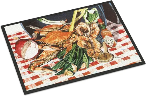 Vista 46 de Caroline's Treasures 1006MAT Pass Bait Shop - Felpudo de 18 x 27 pulgadas, para interiores y exteriores, para entrada, antideslizante, lavable