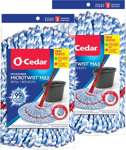 Vista 8 de O-Cedar Repuesto genuino de cabezal de trapeador giratorio MicroTwist MAX Lavable a máquina Reutilizable Repuesto de microfibra Elimina