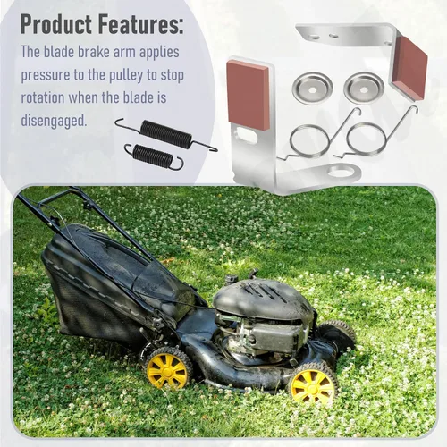 Vista 5 de Fennoral 532199471 & 532199478 Brazo de freno LH/RH Kit W/Parte para Husqvarna AYP Craftsman Poulan Lawn Mower 199471 199478 532199470