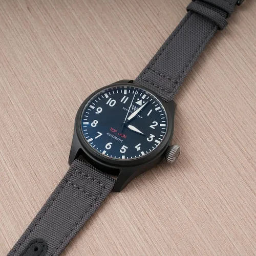 Vista 143 de StrapHabit Correa de reloj de liberación rápida, correa de reloj de tela de vela, dos longitudes, correa de reloj de piel de nailon, 0.748 in, 0.787