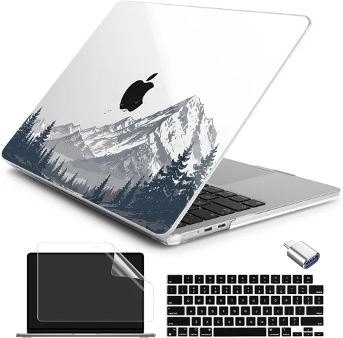 Vista 36 de Batianda AstroGrid - Funda para MacBook Air de 13.6" M2-M5 Chip, Galaxy Líneas abstractas