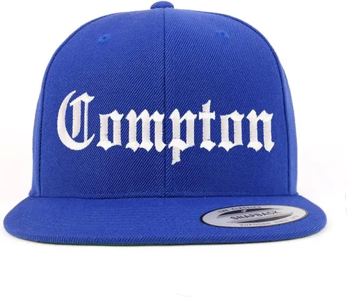 Vista 13 de Trendy Apparel Shop Compton City Old English - Gorra de béisbol bordada con visera plana