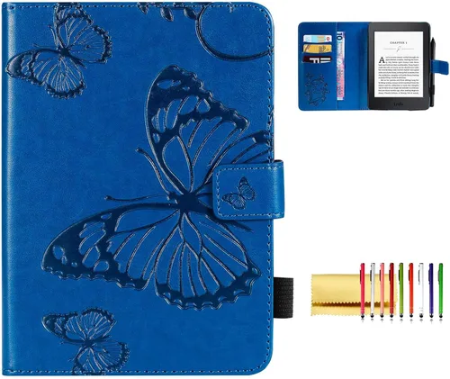 Vista 27 de Funda tipo libro para Kindle Paperwhite de 10ª/7ª/6ª/5ª generación, funda protectora ligera con ranuras para tarjetas, encendido automático