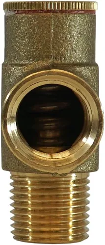 Vista 2 de Merrill PRVNL50100 Válvula de alivio de presión de latón sin plomo de 1/2 pulgada, válvula de seguridad ajustable de 100 PSI para pozo de agua fría
