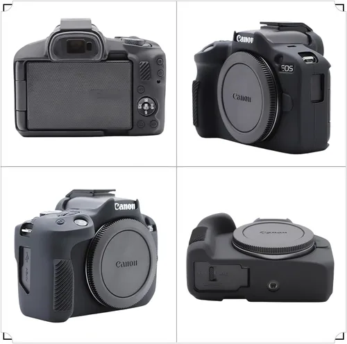 Vista 3 de Funda para EOS R50, Funda protectora de silicona suave para Canon EOS R50 EOSR50 Vlogging Camer, Incluye 2 protectores de pantalla y 1 correa