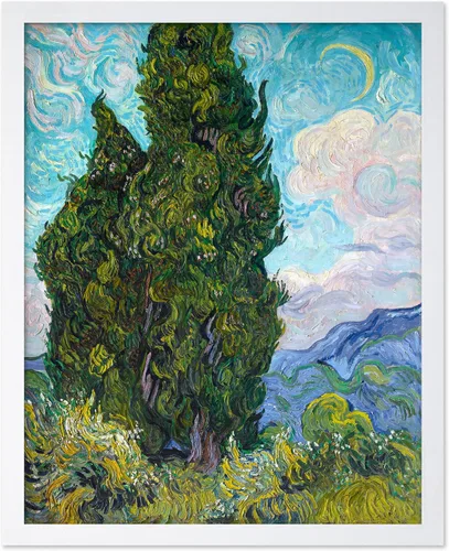 Vista 28 de Poster Master Póster clásico de Van Gogh, impresión impresionista vintage, regalo para artista, pintor, autorretrato, sombrero de paja, dibujo