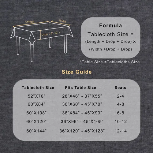 Vista 6 de TOSMO Mantel 100% de lino francés, mantel rectangular lavable de granja para cocina, comedor, fiesta, cóctel, uso diario en interiores y exteriores