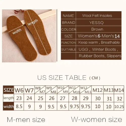 Vista 7 de Plantillas suaves de fieltro de lana de alpaca para zapatos y botas de invierno cálido - Inserto de fieltro de lana para hombres y mujeres
