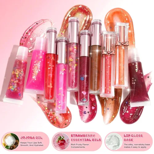 Vista 4 de Jcoos Kit de brillo de labios, kit de fabricación de brillo de labios, kit de fabricación de brillo de labios para hacer tus propios suministros