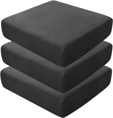 Vista 103 de Fundas de asiento de terciopelo ultra suave, fundas de cojín de asiento suave SOFE fundas de sofá con parte inferior elástica lavable funda