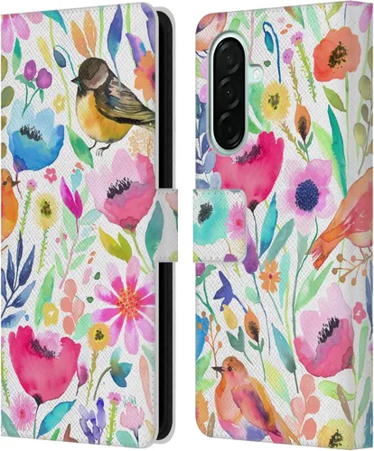 Vista 88 de Head Case Designs Officially Licensed Ninola Brushstrokes Black Summer Patterns Leather Wallet Case Compatible with Samsung Galaxy A07 4G