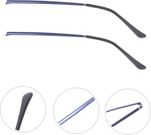 Vista 3 de 1 par de lentes de metal de repuesto para brazos, kit de reparación de lentes de sol ligero y cómodo para gafas, gafas de sol y gafas, fácil
