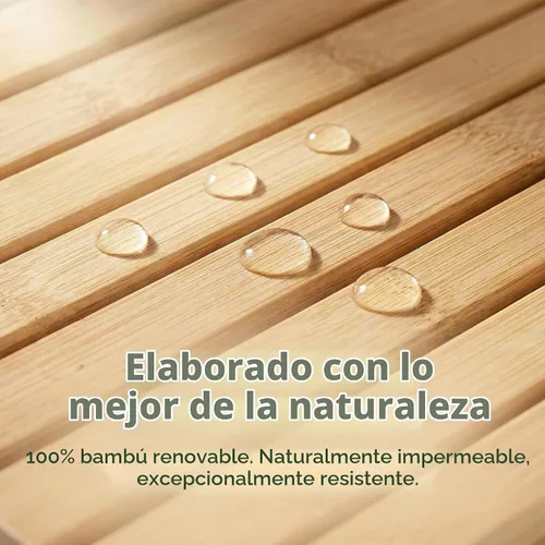Vista 8 de Lawei Taburete plegable de bambú – Taburete de ducha de bambú de 12 pulgadas de altura, sillas de asiento de spa para ducha, afeitado de piernas