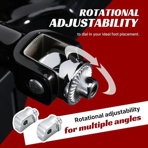 Vista 3 de Adaptador de clavija de pasajero estriado para estriberas delanteras/traseras y tablas de suelo para modelos Harley Softail 2018-2023, cromado