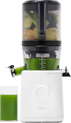 Vista 10 de NAMA J2 Extractor de jugo de prensado en frío – Autoalimentación para operación sin manos con tolva de boca ancha para carga de receta completa Negro