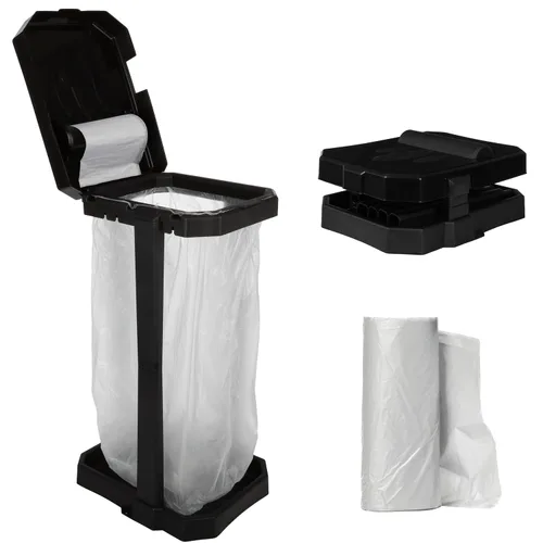 Vista 11 de Wakeman Outdoors - Soporte portátil para bolsas de basura, bote de basura plegable para uso en interiores y exteriores, ideal para campamento Verde