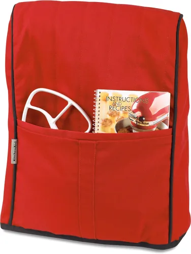 Vista 2 de Funda para batidora con pedestal, de la marca KitchenAid, KMCC1 Covertor de tela para mezcladora de pie, Empire Red
