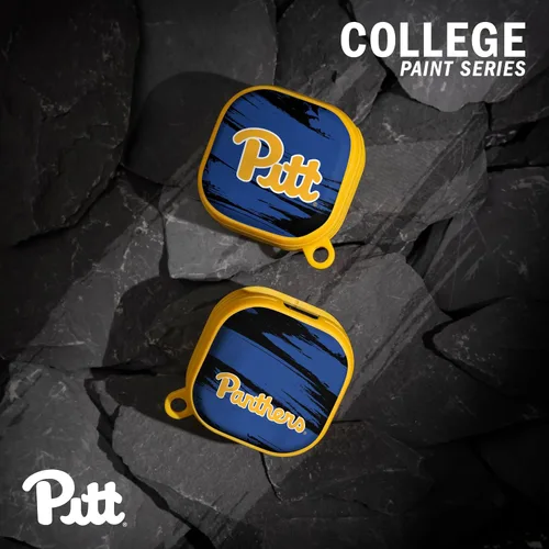 Vista 2 de AFFINITY BANDS Pittsburgh Panthers HDX - Funda compatible con Samsung Galaxy Buds Pro y Buds Live (rayas de pintura)