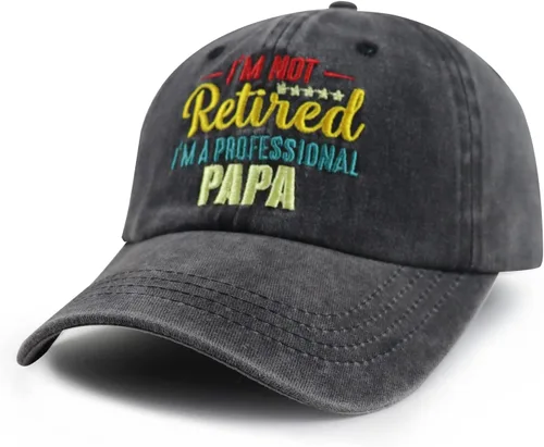 Vista 2 de World's Best Dad Hat para hombre, divertido gorro de béisbol de algodón ajustable bordado profesional