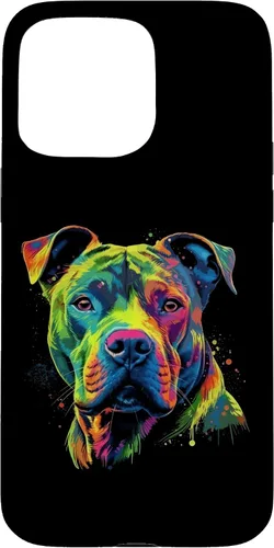 Vista 31 de Pit Bull Mom Dog Lover Colorful Artistic Pitbull Owner Women Case for iPhone 17