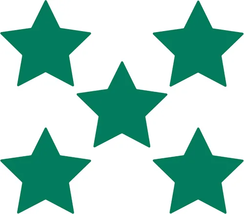 Vista 11 de LiteMark Calcomanías de vinilo mate extraíbles con diseño de estrella Blanco