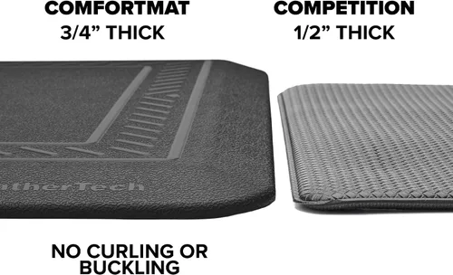 Vista 6 de WeatherTech ComfortMat, Alfombrilla Antifatiga de 61 por 91 Centímetros, Patrón Bordeado, Negro