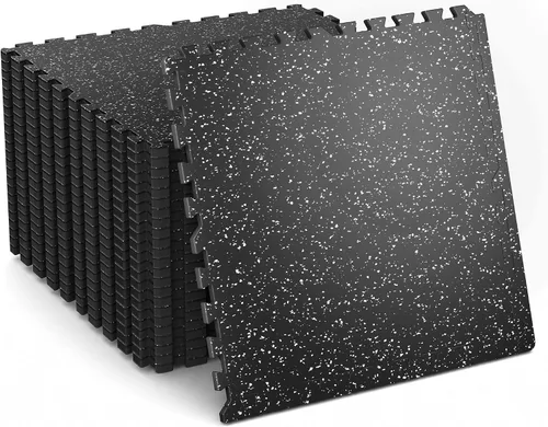 Vista 16 de 0.6" Thick Rubber Top Gym Flooring Mats for Home Gym