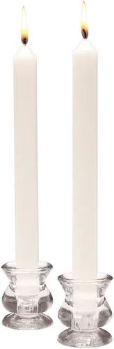 Vista 4 de Entertaining with Caspari velas, sin goteo, sin humo, sin perfume, 10 pulgadas, 2 unidades., Rojo