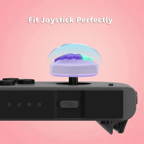 Vista 3 de Fintie Tapa de joystick para Nintendo SwitchSwitch OLED Model & Switch Lite 4 pares (8 piezas) cubierta de silicona suave tapas de agarre